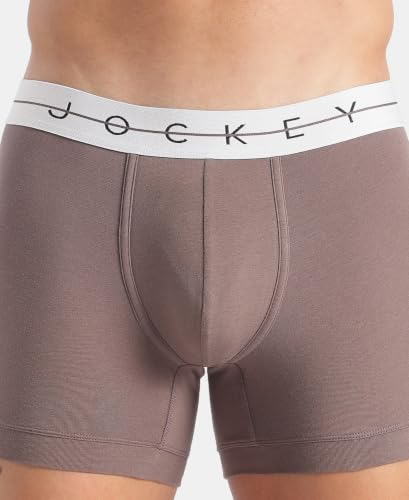 Image of Jockey NY16 Men's Super Combed Cotton Elastane Stretch Solid Trunk with Ultrasoft Waistband (Colors & Prints May Vary)