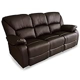 DORIS ドリス パーソナルチェア 3人掛け 映画用 シネマ ホームシアター リクライニング レバー式フットレスト ブラウン オリアナ3P【12800】