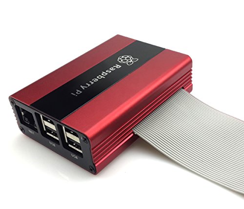 Eleduino Raspberry Pi 3 B+ Case, Raspberry Pi Aluminum Case For Raspberry Pi 3 B+, Pi 3 Model B, Pi 2 Model B (With Cooling Fan, Red) #TOP4