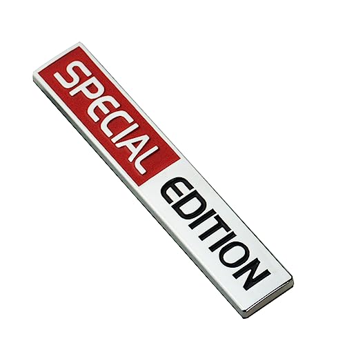 Image of 2Pc Special Edition Emblem 3D Fender Badge Car Truck Sticker Decal Fit for Universal Car Truck SUV (Chrome Red Black)