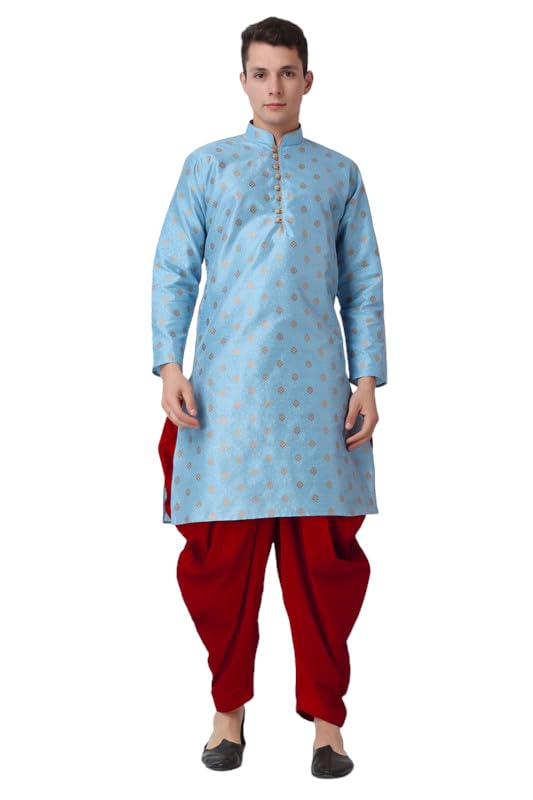 Kurta de seda jacquard firozi impreso vestido largo tradicional salwar granate mujer