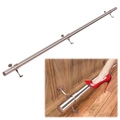 Muzata 8ft Bar Foot Rail Kit Brass Finish