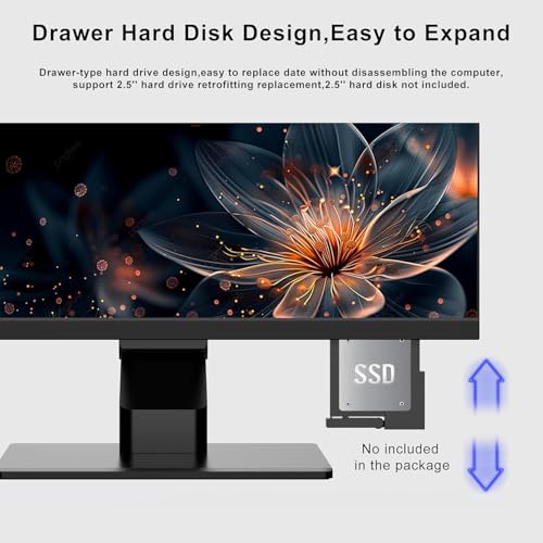 Image of All-in-One Desktop Computer 23.8'' Touchscreen -Quad-Core CPU (Up to 3.4Ghz), 16GB RAM, 512GB SSD, Retractable Privacy Webcam, Bluetooth 5.3, Wi-Fi 6, Keyboard & Mouse Included - Home & Office