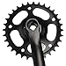 Aosekaa Bicycle Crankset,Mountain Bike Crank Arm Set Square Taper Round Chainring and Crank Iron Single Speed for Outdoor Repairing, Black