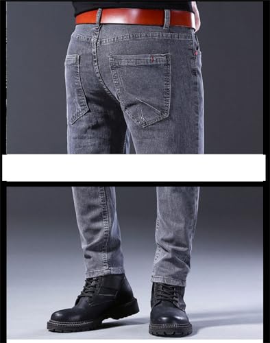 Men’S High Street Small Foot Skinny Jeans Stretch Soft Straight Leg Denim Trousers2