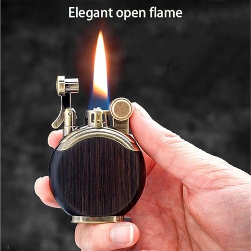 Encendedor de queroseno de alta gama con llama suave y elegante diseño clásico recargable 4