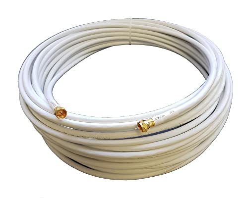 ATA ELEKTRONİK 50 Metre Yerli Üretim Rg6 U6 Her Iki Ucu Gold Jakli Hazir Uydu Çanak Anten Ile Cihaz Alici Arasi Kablo Altın Sarı Gold F Konnektör