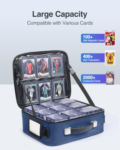 Image of Luxtude Trading Card Storage Box, Sports Card Carrying Case