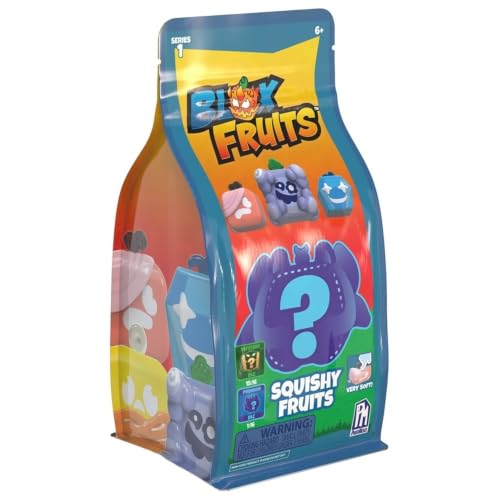 Blox Fruits Squishy Figures, Blind Pack, Collectible Plush, Officially Licensed, Include DLC Code to Un-Lock Game Content, for Blox Fruits Enthusiast, 6 Years+
