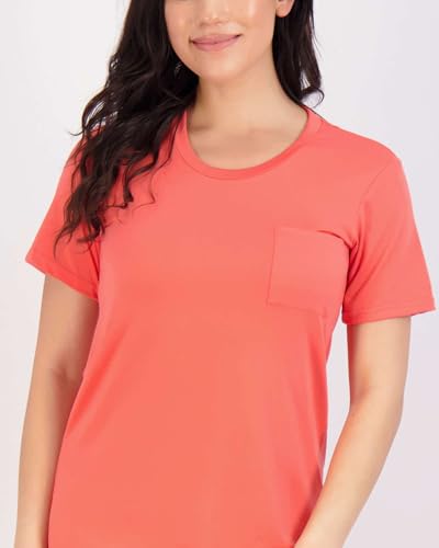 Image of Real Essentials 3 Pack: Women's Short Sleeve Nightgown Dress - Nightshirt Pajama Sleep Shirt Sleepwear (Available In Plus)