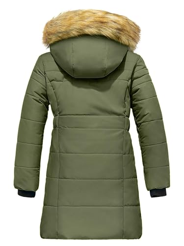Image of ZSHOW Girls' Long Winter Coat Waterproof Warm Puffer Jacket Hooded Parka