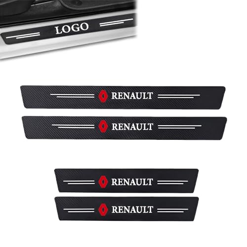 Image of 4PCS Car Door Carbon Fiber Sill Edge Anti-Scratch PPF Film Guard Protector Accessories Compatible for Renault Kwid | Triber | Kiger | Duster | Pulse | Lodgy | Capture