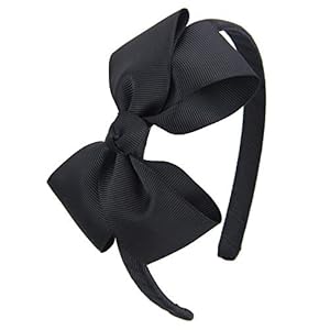 7Rainbows Fashion Cute Black Bow Headband for Girls Toddlers.