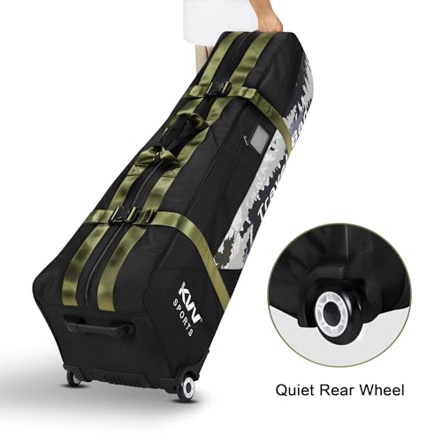 KVV Hi-Protective Golf Travel Bag with Extra Padded Top, Foldable Golf Travel Cover with Wheels, Multiple Handles and Pockects for Storage, Travel Golf Bags Designed for Airlines - Image 4