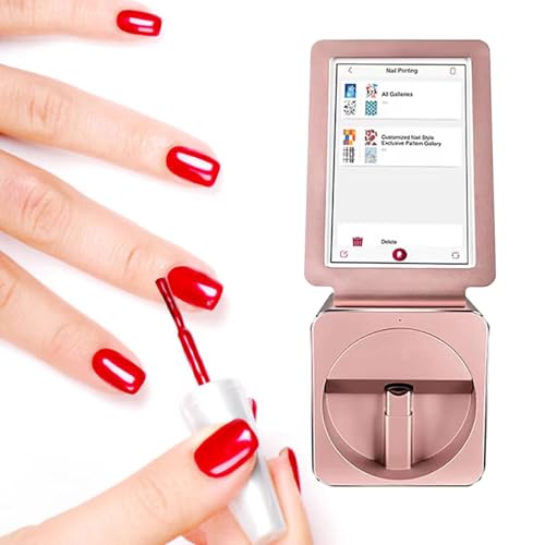 Bricolaje MáQuina De ImpresióN De UñAs MóVil Con Pantalla TáCtil 3D, Impresora De UñAs De Arte Inteligente AutomáTica, Reconocimiento De Ia De La Cara De La UñA, Dibujo En 10 Segundos