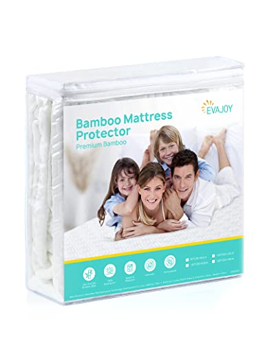 Wasserdichter Matratzenschoner 140 x 200 cm,Evajoy atmungsaktiver,Anti-Milben Bezug,geräuschloses Spannbetttuch mit kühlendem 3D-Luftgewebe,Tiefe Tasche bis zu 40 cm für Haustiere,Kinder,Erwachsene Cover