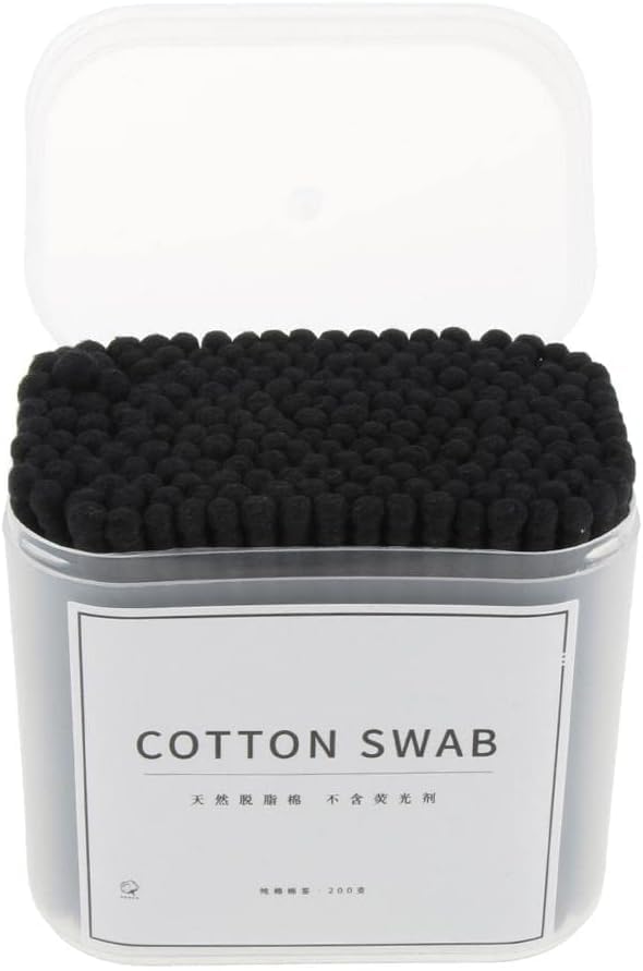 Street27 200PCS Premium Cotton Swabs | Soft Cotton Tips for Makeup, Beauty, Grooming, Nail Art & Everyday Cleaning | Multi-Purpose Cotton Buds with Sturdy Sticks, Black-image-22