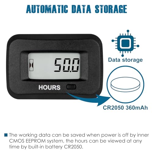 Image of Digital Maintenance Hour Meter AC /DC 5V to 277V RL-HM038AG-H