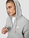 Nike Men's Club Full-Zip Fleece Hoodie, Dark Grey Heather/Light Smoke Grey/White, Small