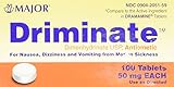Major Driminate® Dimenhydrinate 50mg 100 Ct for Nausea, Dizziness and Vomiting From Motion Sickness