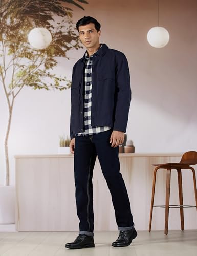 Image of Pepe Jeans Men's Straight Fit Jeans|Mid Rise |Stretchable Fabric| Jeans for Men | Available in Plus Size