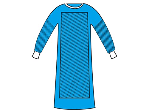GIMA - Wzmocnione, jednorazowe, hydrofobowe fartuchy chirurgiczne 50g, sterylne, opakowanie 50 szt., rozmiar XXL, 21055
