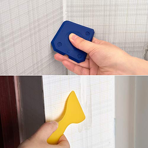 8 Pieces Caulk Tool Kit Sealant Silicone Finishing Tools Caulking Tools for Silicone Sealant Grout Finishing Sealing (Blue)