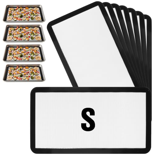 PercyEffie Small 8 Pcs Silicone Baking Mats Compatible with Harvest