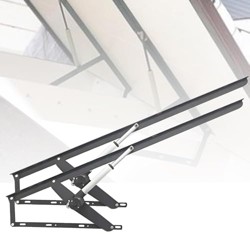 Elevación de la cama eléctrica con el mismo, resorte hidráulico del gas 2pcs para la base del diván del almacenamiento, mecanismo negro del marco del acero, espacio de fácil acceso debajo de la cama,