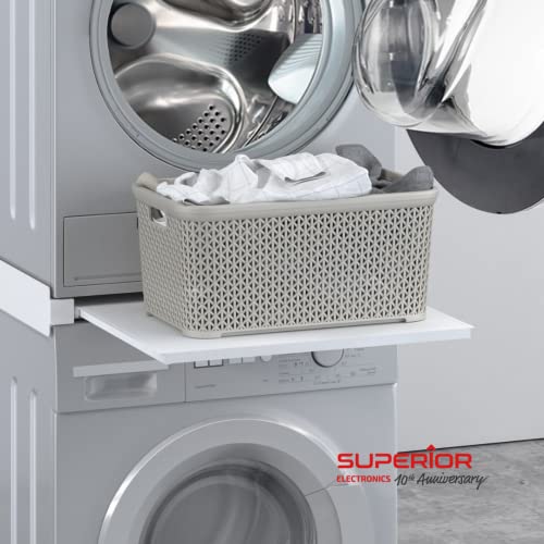 Superior Electronics Kit Sovrapposizione Lavatrice e Asciugatrice con Ripiano 60Kg - 6
