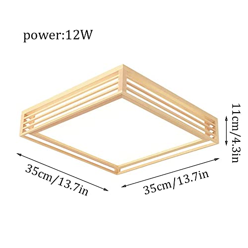 Lámpara de techo de madera noble japonesa con iluminación LED de alta gama 2
