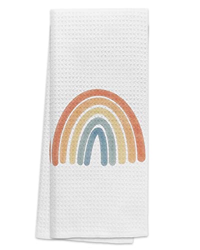 Tunw Abstract Boho Colorful Rainbow Soft And Absorbent Bathroom Kitchen Towels,Bohemia Hand Towels Dish Towels Beach Towels 16″×24″,Gifts For Boho Lovers Women Girls #TOP25