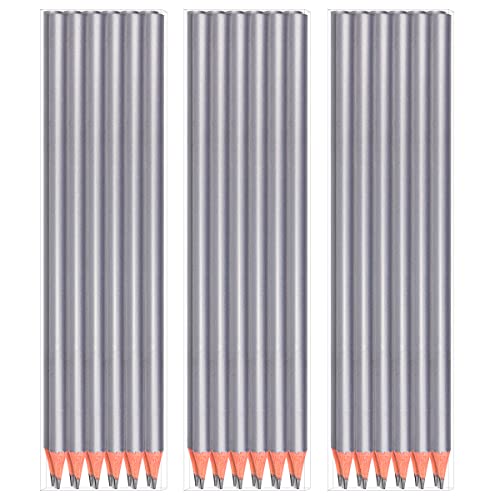 36 lápices para carpintería y dibujo, superficie plateada miniatura 1