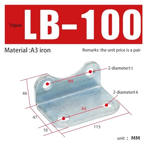 Soporte de cilindro LB-32 con fijación de perfil bajo para maximizar el espacio industrial 5