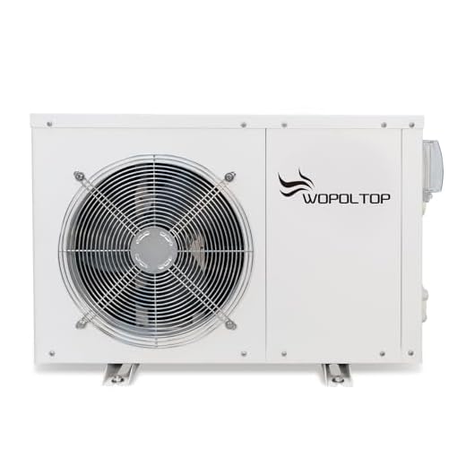 WOPOLTOP 20,000 BTU Swimming Pool Heat Pump - for Above and In Ground Pools and Spas, 5.6kW Electric Swimming Pool Heater Pump with Titanium Heat Exchanger, 110V~120V/ 60Hz, Up to 6000 Gallons