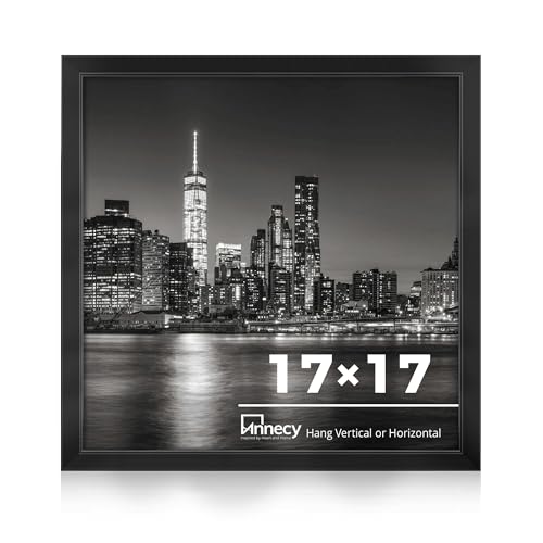 Annecy 17x17 Picture Frame Black1 Pack 17 x 17 Picture Frame for Wall Decoration Classic Black Minimalist Style Suitable for Decorating Houses Offices Hotels