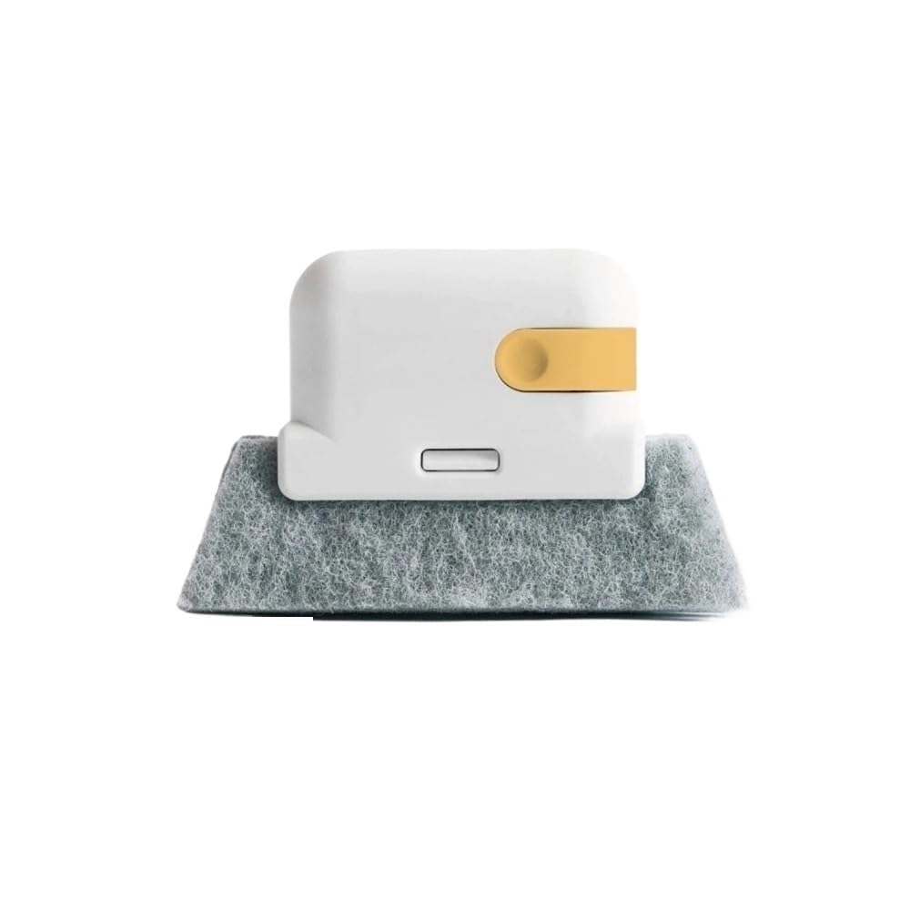 Sunrrafck Yellow 1Pc Two-In-One Window Groove Cleaning Cloth Brush Slot Hand-Held Door Gap Keyboard Kitchen Floor Household Tools
