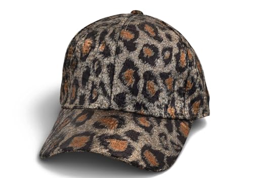 Casquette de baseball léopard styleBREAKER pour femme réglable à visière incurvée