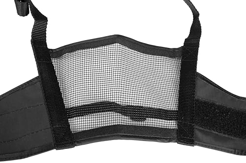 Dingo Weiches Nylon Maulkorb mit atmungsaktivem Netz für kleine Rassen, Welpen, Jack Russel Terier Dackel Verstellbarer Halsgurt, Schwarz 16773-2