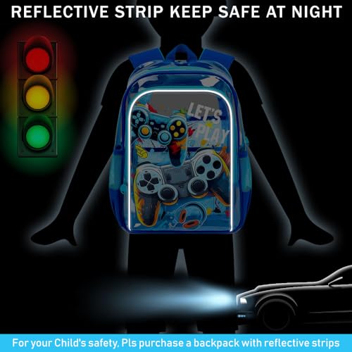 Image of KLFVB 3PCS Clear Backpack for Girls and Boys, Kids See Through Backpacks Stadium Approved, Transparent Bookbag for Elementary