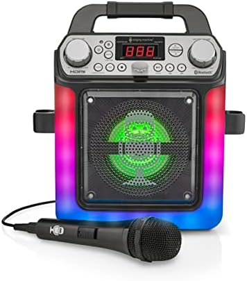 Mini Machine De Karaoké Avec 2 Microphones Sans Fil, Haut-parleur Bluetooth Portable TONOR Pour Enfants Vec Micro Microfono Sans Fil Et Lumières LED, Cadeau De Jouet Enfant à La Maison Bleu Clair