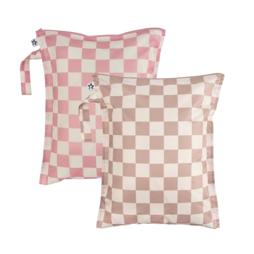 Tiny Twinkle Mess Proof Wet Bags | 2-Pack Reusable Waterproof Wet Bags for...