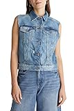 Modische edc Weste edc by ESPRIT Damen 040CC1H301 Jeansweste, 902/BLUE MEDIUM WASH, XL