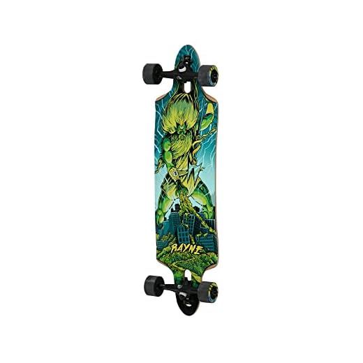 Rayne Longboards 2022 Supreme 36" Drop-Through Downhill & Freeride Longboard Complete, Green