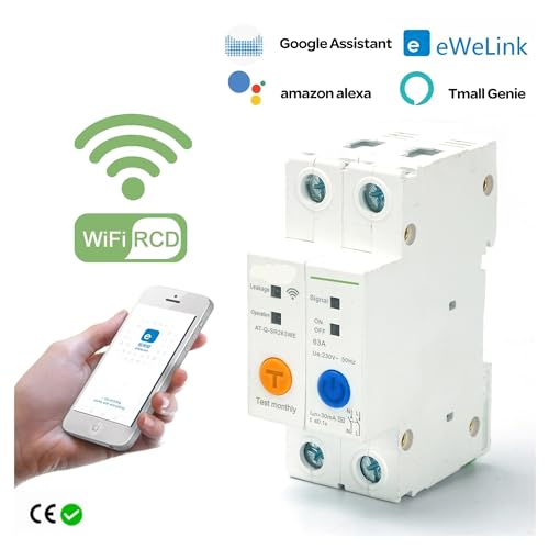 Interruptor inteligente de 63A con protección contra fugas 1P 50A para control remoto 2