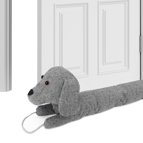 Newthinking Heavy Draught Excluder for Doors Cushion, 38 Inches Under Door Draught Excluder with Hook Loop for Doors, Air Door Draft Stopper Front Noise Blocker for Bottom of Door with Hanging Loops