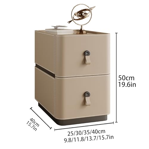 Table de chevet avec tiroirs meuble de rangement en PU sans montage