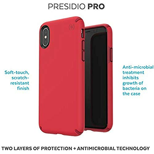 Coque iPhone X Speck Presidio Pro rouge anti rayures