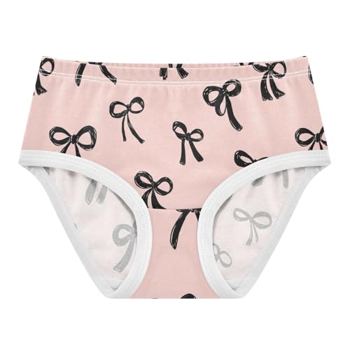 Wusikd Black Bow Girls' Underwear Cotton Girls Briefs Soft Toddler Underwear 2T