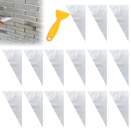Bolsa de Mortero,15PCS Bolsa de Lechada,Bolsas de Mortero de Calafateo,Saco Mortero,Bolsas Lechada Ladrillo de Cemento de Mortero,Bolsa para Sellador de Cemento,para Rellenar